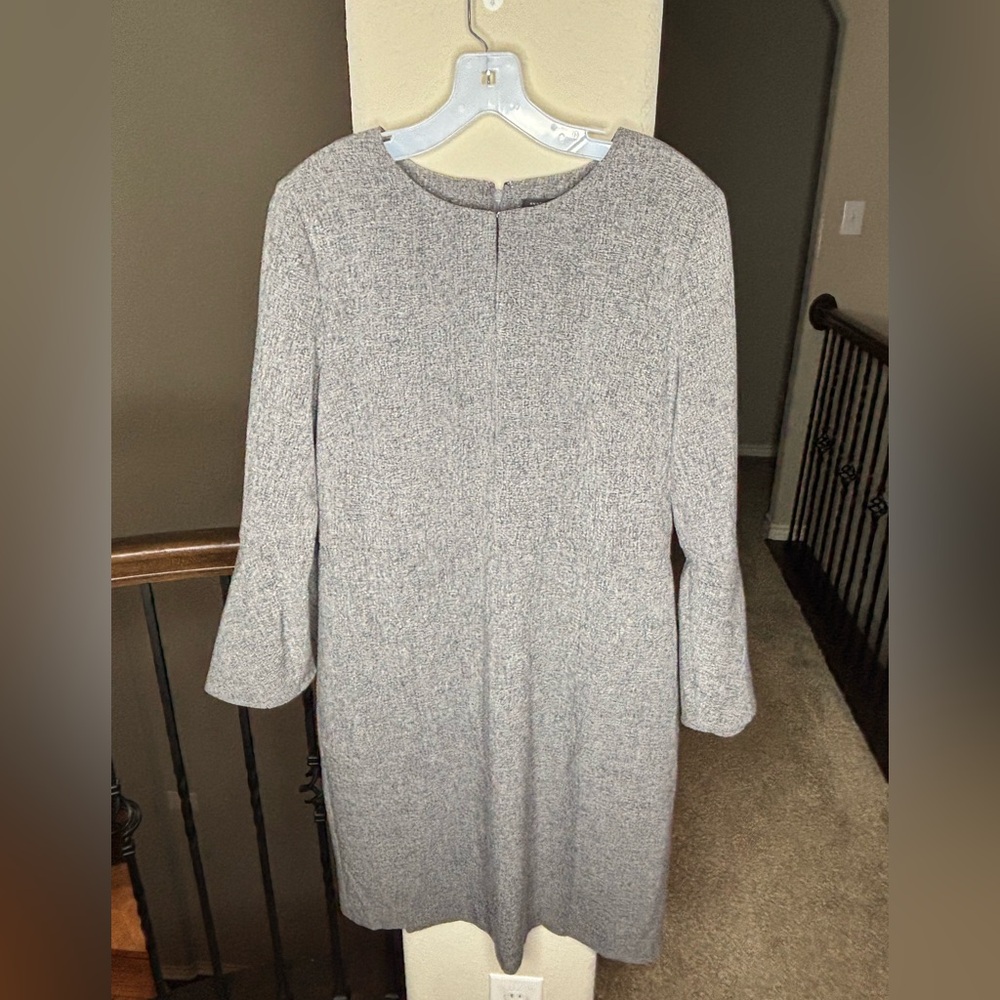 Ann Taylor Factory Long Sleeve Charcoal Gray Dress NWT Size 12 S#470153